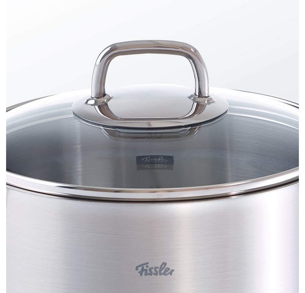 Fissler Topf-Set Viseo Topf-Set, Edelstahl 18/10 (Set, 8-tlg., 1x Bratentopf 20 cm, je 1x Kochtopf 16/20/24 cm), Induktionsgeeignet, Mess-Skala, Made in Germany – Bild 5 von 5