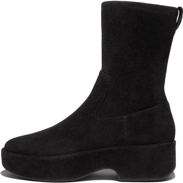 Fitflop F-LUMA Plateaustiefelette Stiefel, Chunky Boot mit Stretch-Schaft