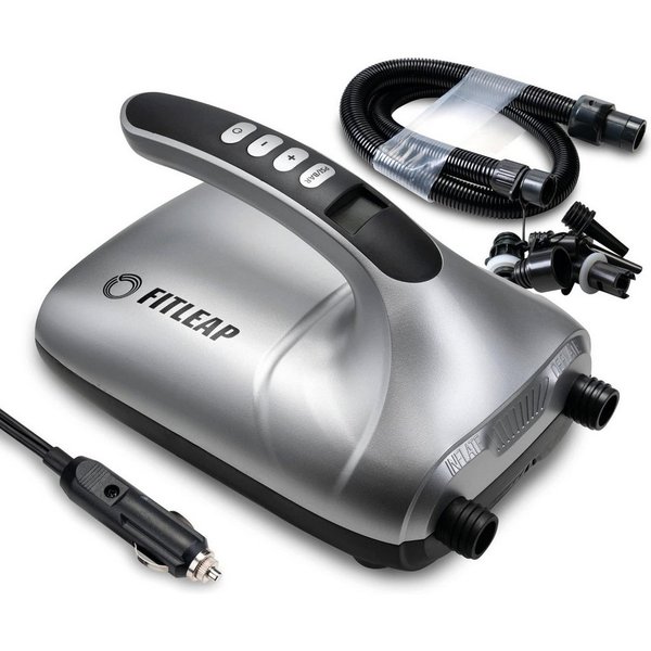 Fitleap SUP-Pumpe Elektrisch 20 PSI, Elektrische Pumpe für SUP Board, 12V Pumpe, 2-in-1…, Robustes Material, Komplettes SUP-Set, stabil, Leicht transportierbar