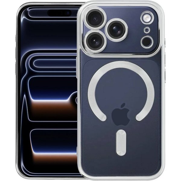 FITSU Handyhülle Schutzhülle für iPhone 17 Pro mit Kameraschutz MagSafe kompatibel 6,3 Zoll, Transparente Schutzhülle für Apple iPhone 17 Pro mit farbigen Rahme