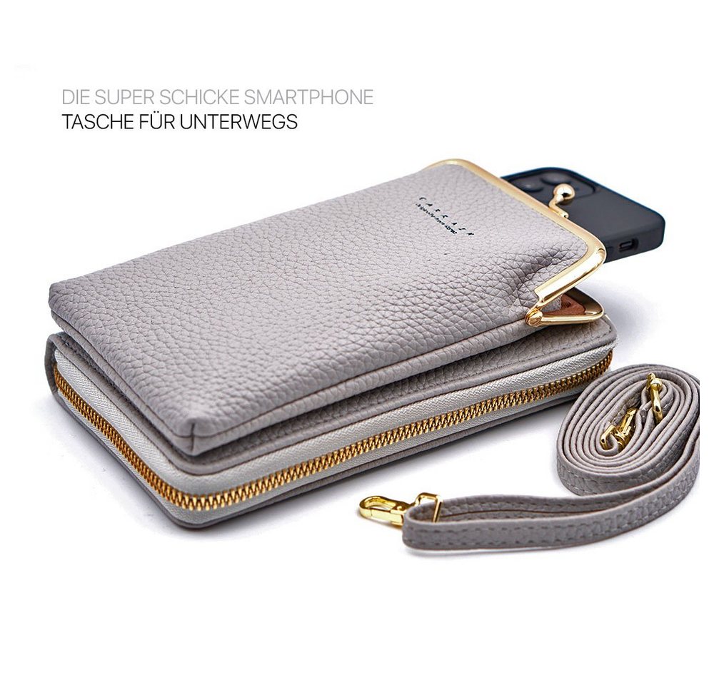 FITSU Mini Bag Umhängetasche, Schultertasche, Handytasche zum Umhängen, Umhängetasche mit Handyfach und abnehmbaren Schultergurt – Bild 3 von 5