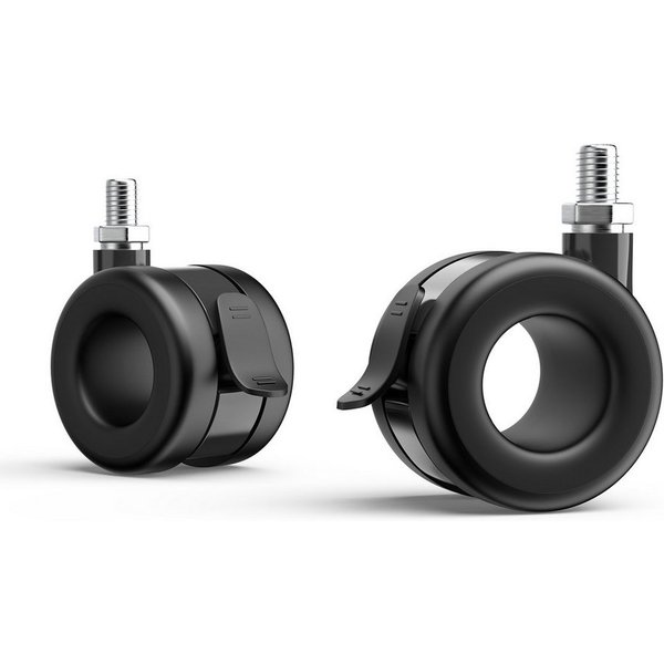 FITUEYES Lenkrolle 4er Set, M8 Gewinde mit Feststellbremse, 360° drehbar, Tragkraft bis 80 kg