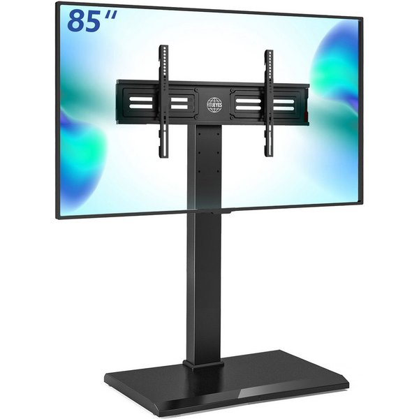 FITUEYES TV-Ständer höhenverstellbar, ±35° schwenkbar, 50-80 Zoll, (bis 80,00 Zoll, Eisenbasis, mit Sicherheitsschloss, Kabelmanagement)