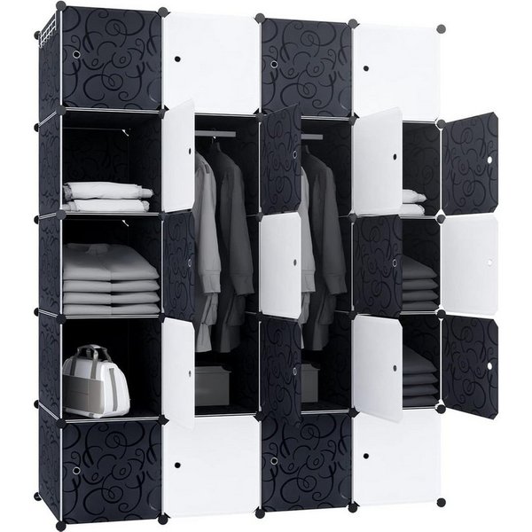 FIVMEN Kleiderschrank DIY Regalsystem Platzsparendes Steckregalsystem