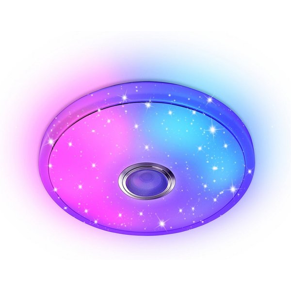 FIVMEN LED Deckenleuchte Deckenlampe 36W/48W Dimmbar Ceiling Light mit Bluetooth Lautsprecher, LED fest integriert