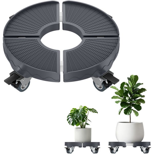 FIVMEN Pflanzenroller Rollendes Tablett mit 360 °Drehbare Räder