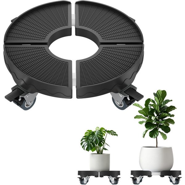 FIVMEN Pflanzenroller Rollendes Tablett mit 360 °Drehbare Räder