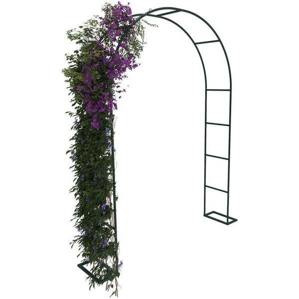 FIVMEN Rosenbogen 2,4M Gartenbogen Rankgitter Rosenhilfe aus Pulverbeschichtetem Stahl, die Torbogen-Gartendekoration