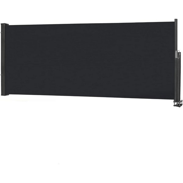 FIVMEN Seitenmarkise Ausziehbar Sichtschutz Markise, Anthrazit,100/120/140cm Seitliche Vordächer für Terrasse Balkon Garten