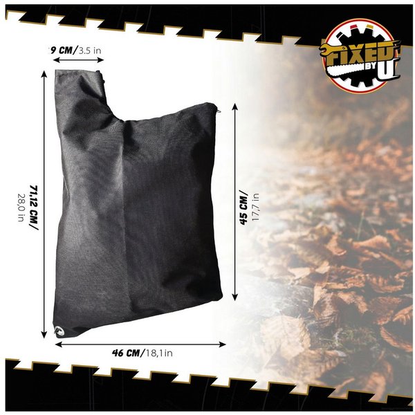 FixedByU Fangsack Universal Fangsack, für die meisten Laubsauger passend, 40 l, Test1