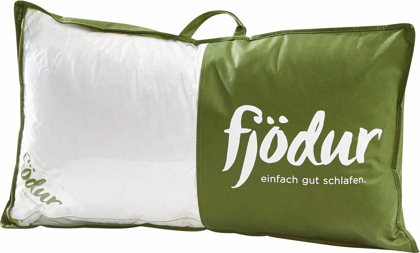 fjödur 3-Kammer-Kopfkissen Fee, in 40x80 & 80x 80 cm erhältlich, Füllung: Außenkammer mit 90% Daunen, 10% Federn, Bezug: 100% Baumwolle, Kissen stützend und kus – Bild 3 von 5