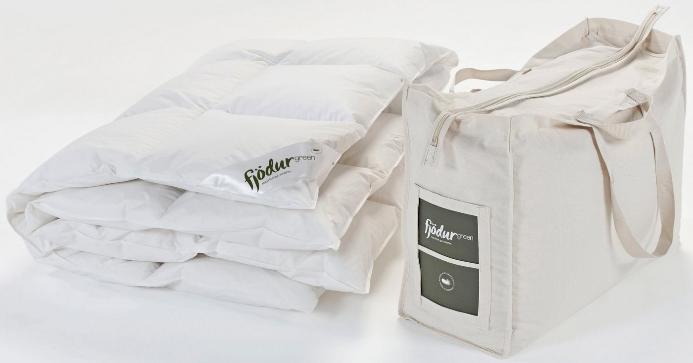 fjödur Daunenbettdecke Fleur, Füllung: 90% Daunen 10 % Federn, Bezug: Bio-Baumwolle, Bettdecken 135 x 200 cm und in vielen weiteren Größen erhältlich. – Bild 3 von 5
