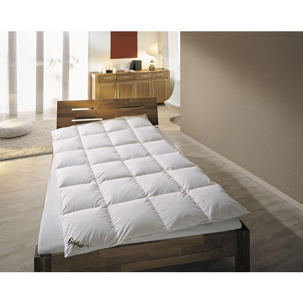 fjödur Federbettdecke Fabiennes Supreme, Bettdecken für Sommer oder Winter, Decke, Füllung: 70% Federn, 30% Daunen, Bezug: 100% Baumwolle, Bettdecke 135x200 cm,