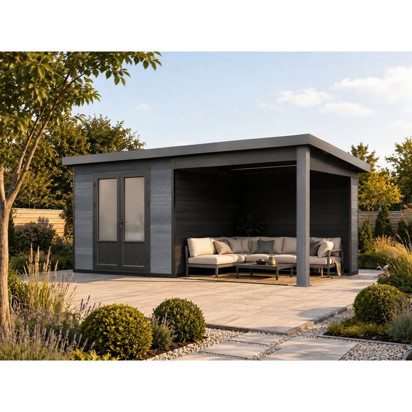 Fjordholz Gartenhaus Style DeLuxe, BxT: 571x327 cm