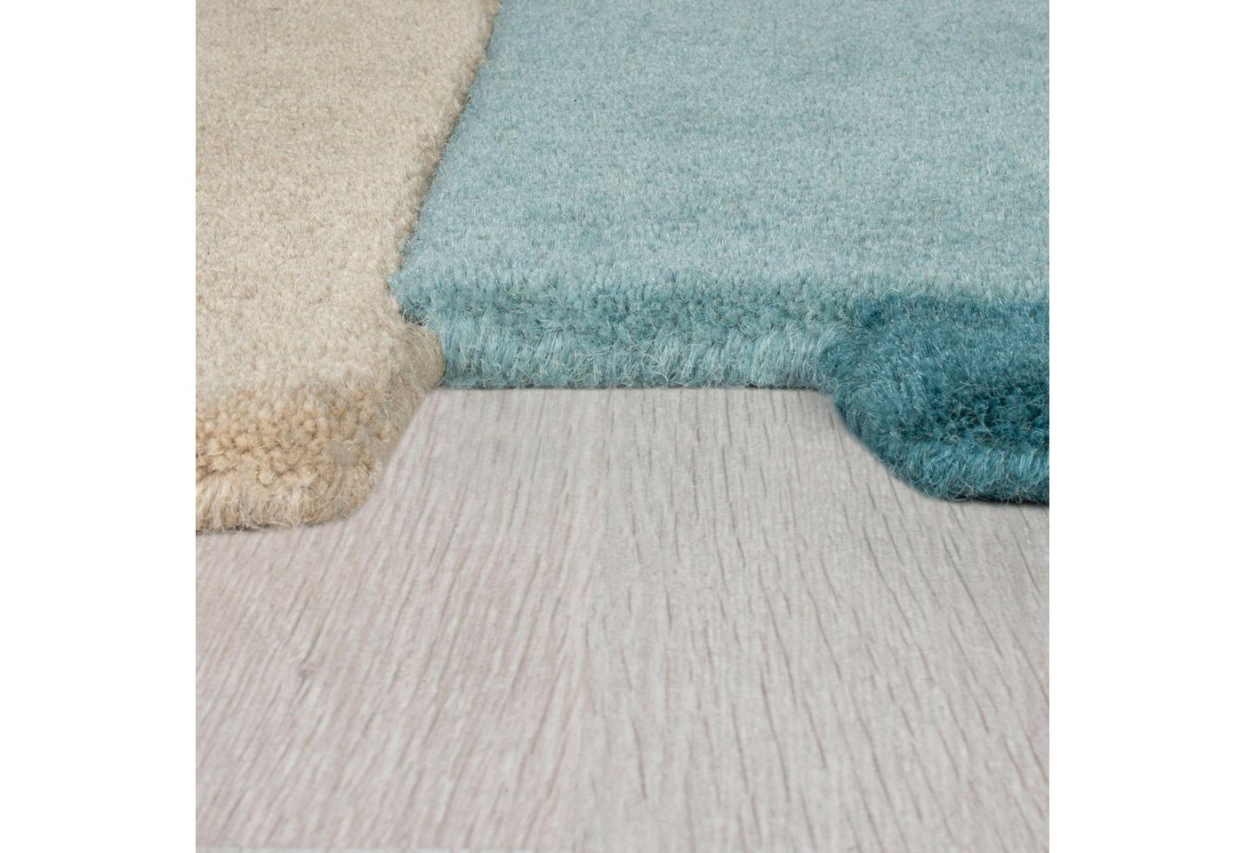 FLAIR RUGS Läufer Abstract Collage, 100% Wolle, Karo Design, rechteckig, Höhe: 11 mm, Patchwork, modern, mehrfarbig, Läufer, Wohnzimmer, Flur, Schlafzimmer – Bild 5 von 5