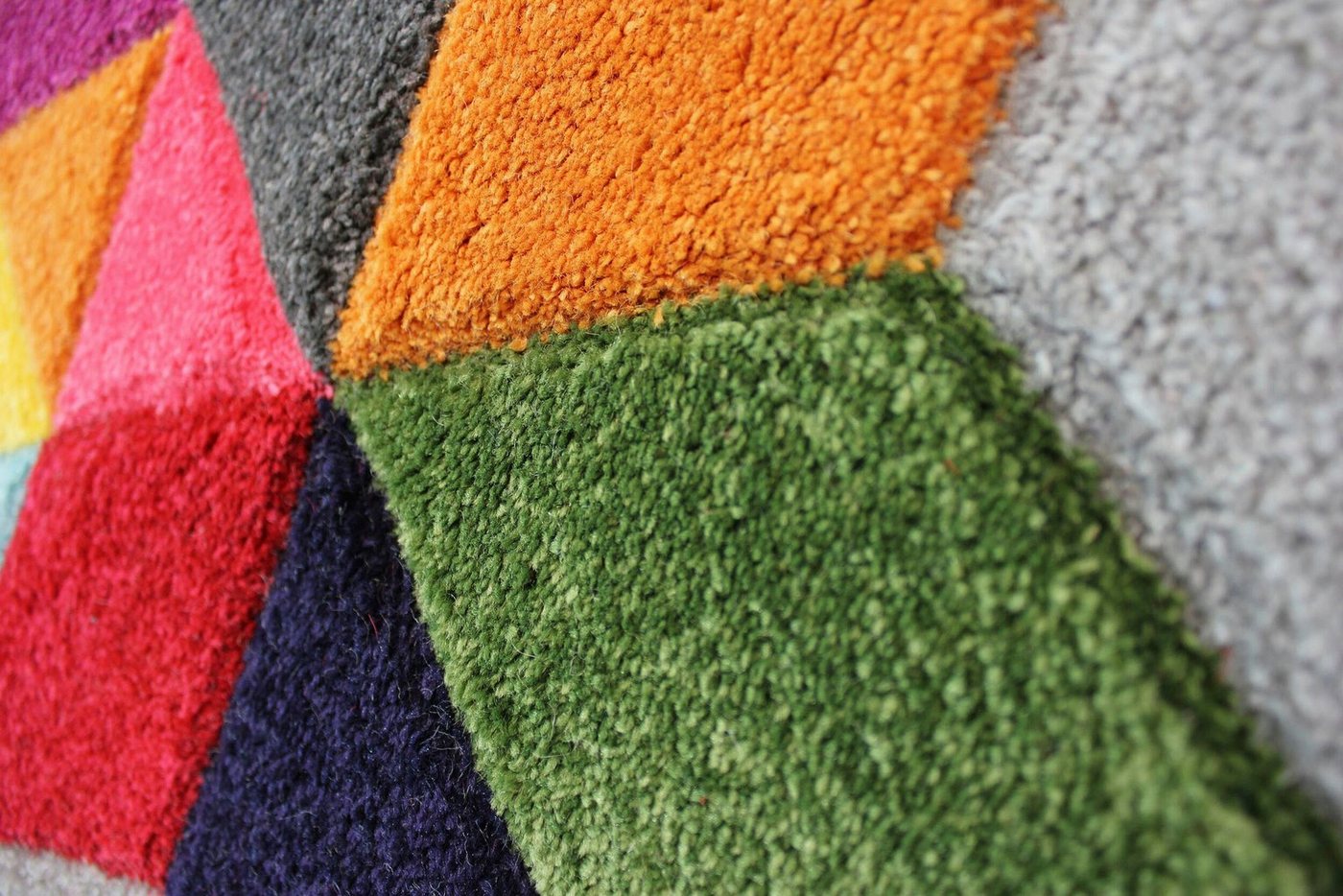 FLAIR RUGS Läufer Dynamic, rechteckig, Höhe: 10 mm, fußbodenheizungsgeeignet, Cube Muster, bunt, Wohnzimmer, Läufer – Bild 3 von 5