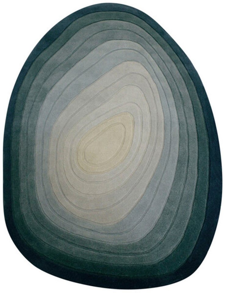 FLAIR RUGS Teppich PUDDLE OMBRE WOOL, rechteckig, Höhe: 11 mm, Wollteppich in Pfützenform – Bild 2 von 5