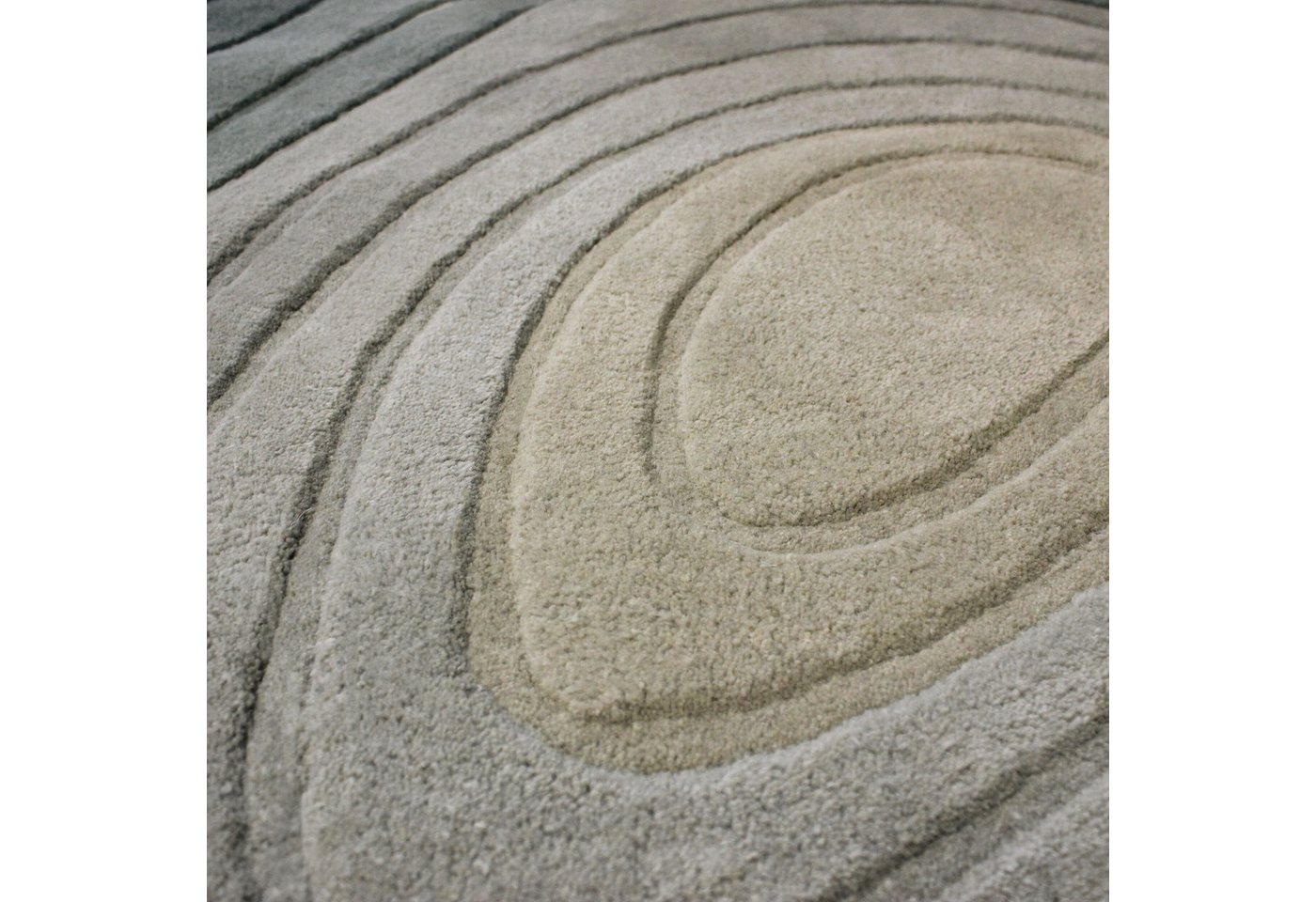 FLAIR RUGS Teppich PUDDLE OMBRE WOOL, rechteckig, Höhe: 11 mm, Wollteppich in Pfützenform – Bild 5 von 5