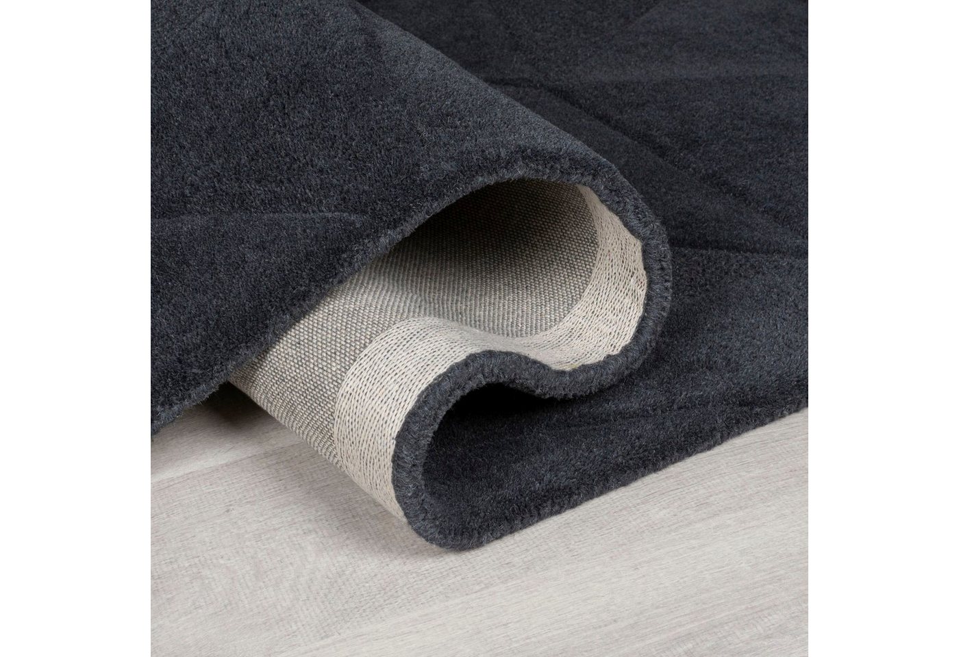 FLAIR RUGS Teppich SHARD, rund, Höhe: 10 mm, Hoch-Tief Effekt, Handgearbeitet, 100 % Wollflor – Bild 3 von 5