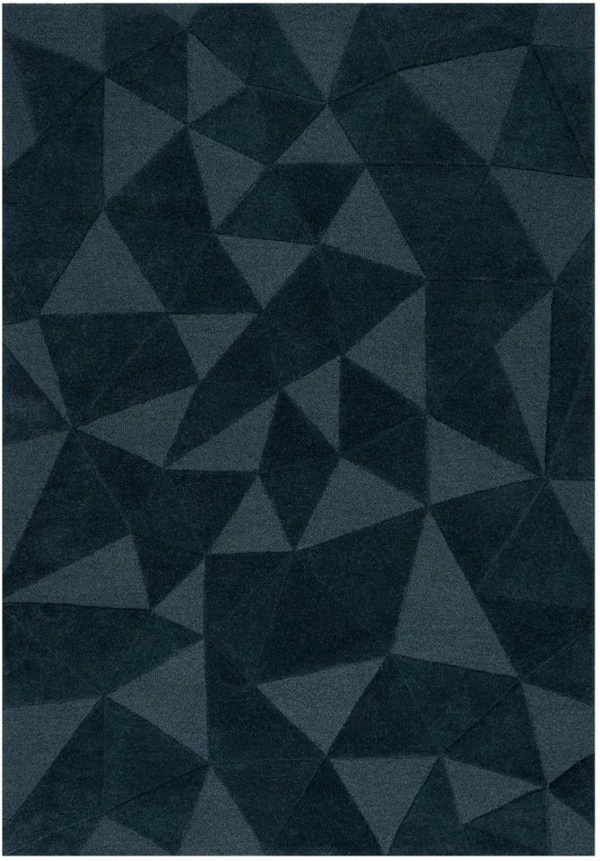 FLAIR RUGS Teppich SHARD, rechteckig, Höhe: 10 mm, Hoch-Tief Effekt, Handgearbeitet, 100 % Wollflor – Bild 2 von 5
