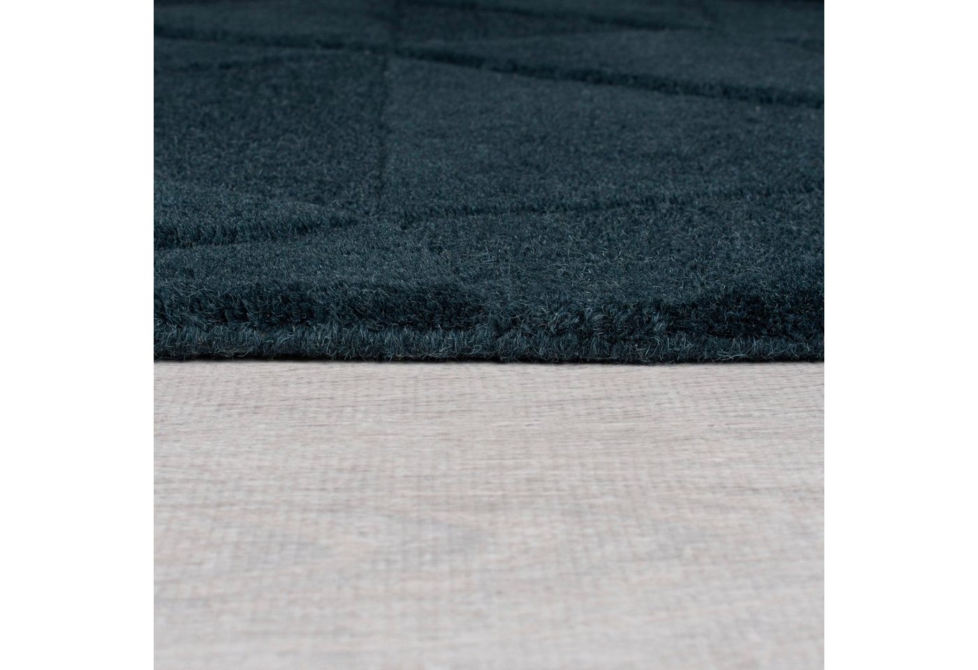 FLAIR RUGS Teppich SHARD, rechteckig, Höhe: 10 mm, Hoch-Tief Effekt, Handgearbeitet, 100 % Wollflor – Bild 5 von 5