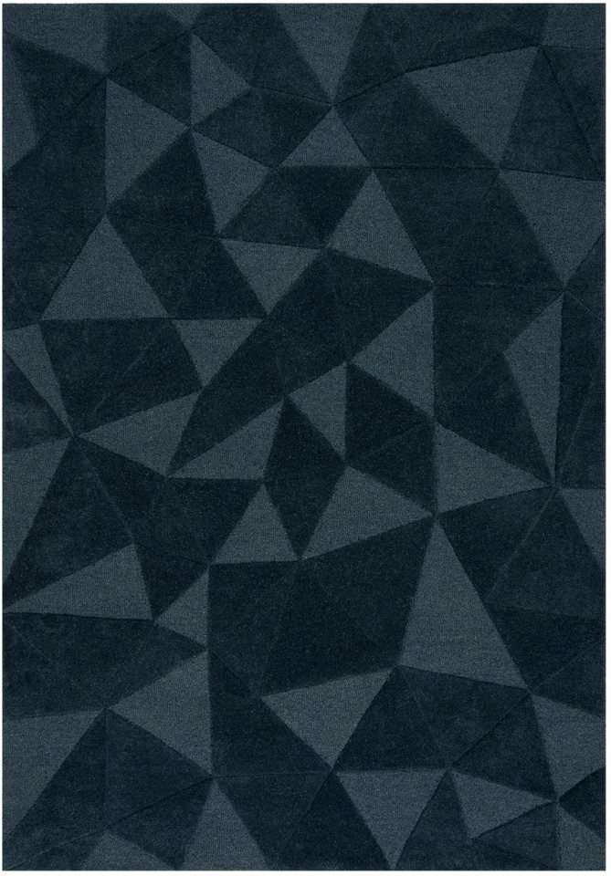 FLAIR RUGS Teppich SHARD, rechteckig, Höhe: 10 mm, Hoch-Tief Effekt, Handgearbeitet, 100 % Wollflor – Bild 2 von 5