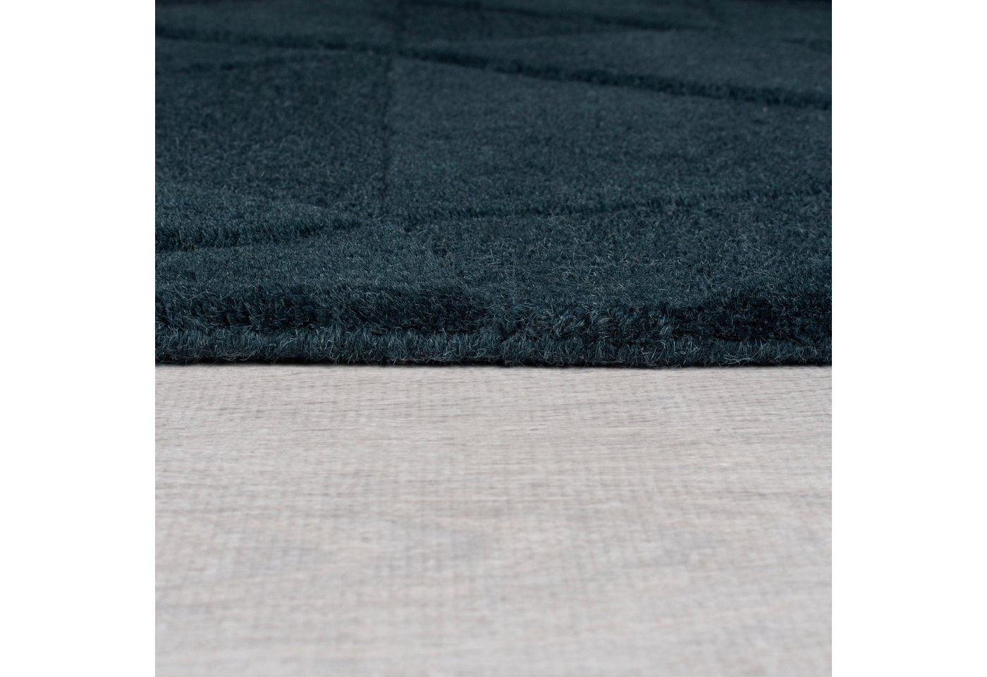 FLAIR RUGS Teppich SHARD, rechteckig, Höhe: 10 mm, Hoch-Tief Effekt, Handgearbeitet, 100 % Wollflor – Bild 5 von 5