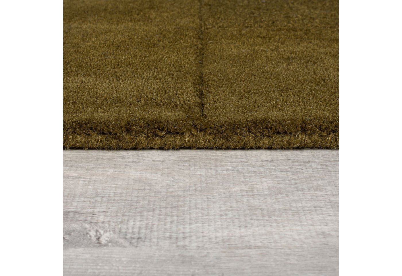 FLAIR RUGS Wollteppich CHECKERBOARD, rechteckig, Höhe: 10 mm, Hoch-Tief-Effekt, Wohnzimmer, Schlafzimmer, 100 % Wollflor – Bild 4 von 5