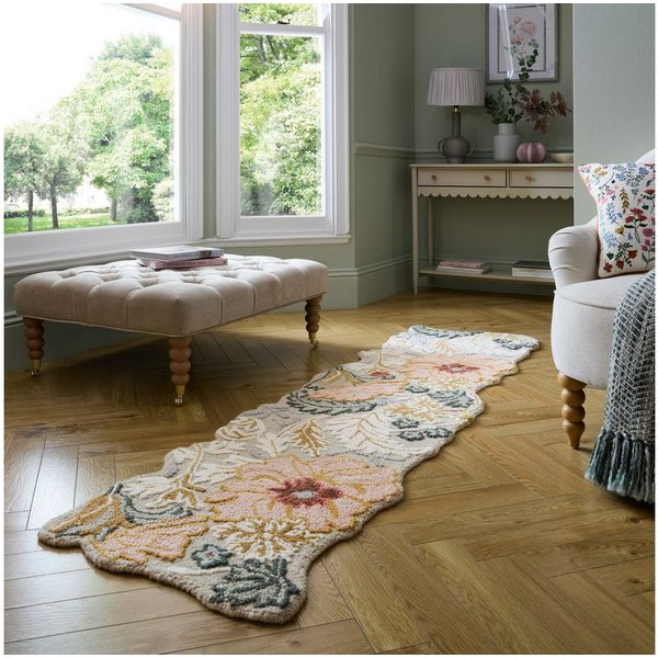 FLAIR RUGS Wollteppich Daphne Floral, 100% Wolle auch als Läufer, rechteckig, Höhe: 10 mm, organischen Blumenmotive, Wohnzimmer, Schlafzimmer, Esszimmer