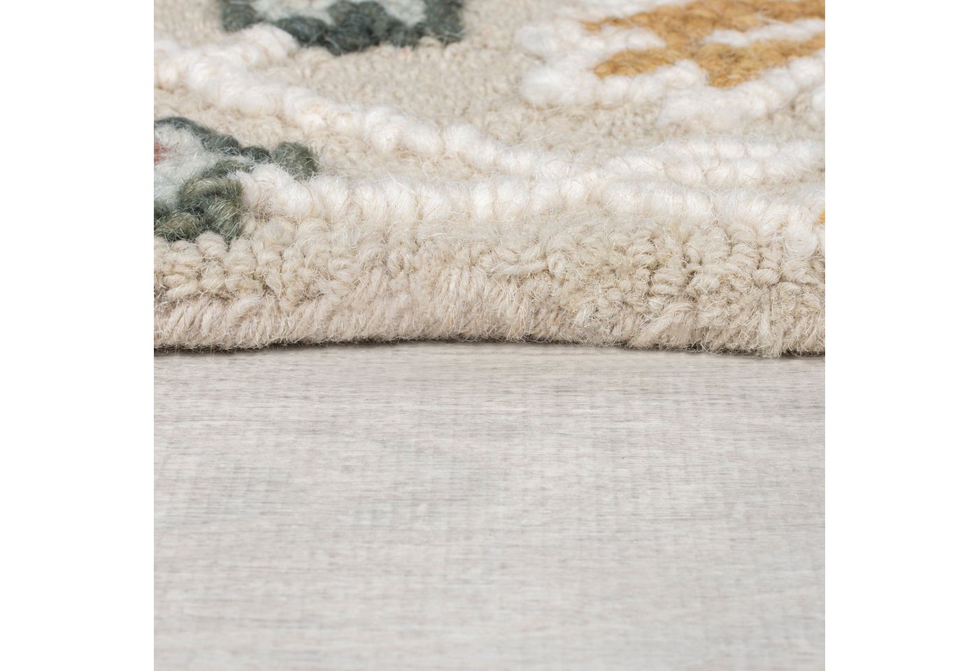 FLAIR RUGS Wollteppich Daphne Floral, 100% Wolle auch als Läufer, rechteckig, Höhe: 10 mm, organischen Blumenmotive, Wohnzimmer, Schlafzimmer, Esszimmer – Bild 4 von 5