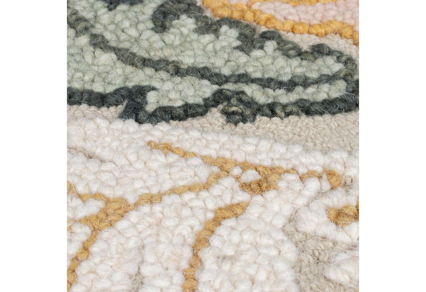 FLAIR RUGS Wollteppich Daphne Floral, 100% Wolle auch als Läufer, rechteckig, Höhe: 10 mm, organischen Blumenmotive, Wohnzimmer, Schlafzimmer, Esszimmer – Bild 5 von 5