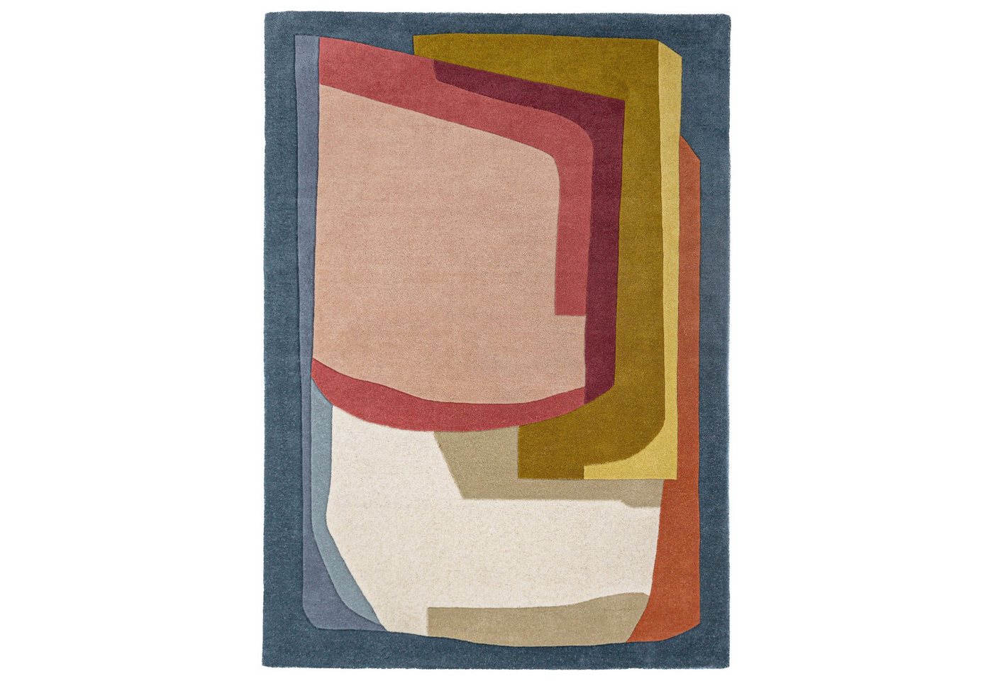 FLAIR RUGS Wollteppich ELWIN, rechteckig, Höhe: 8 mm, aus 100% Wolle, Abstraktes Design mit Kunstcharakter – Bild 2 von 5