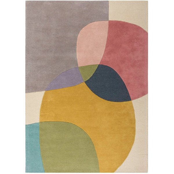 FLAIR RUGS Wollteppich Glow, gemustert & modern, rechteckig, Höhe: 8 mm, fußbodenheizungsgeeignet, mit Hoch-Tief-Effekt