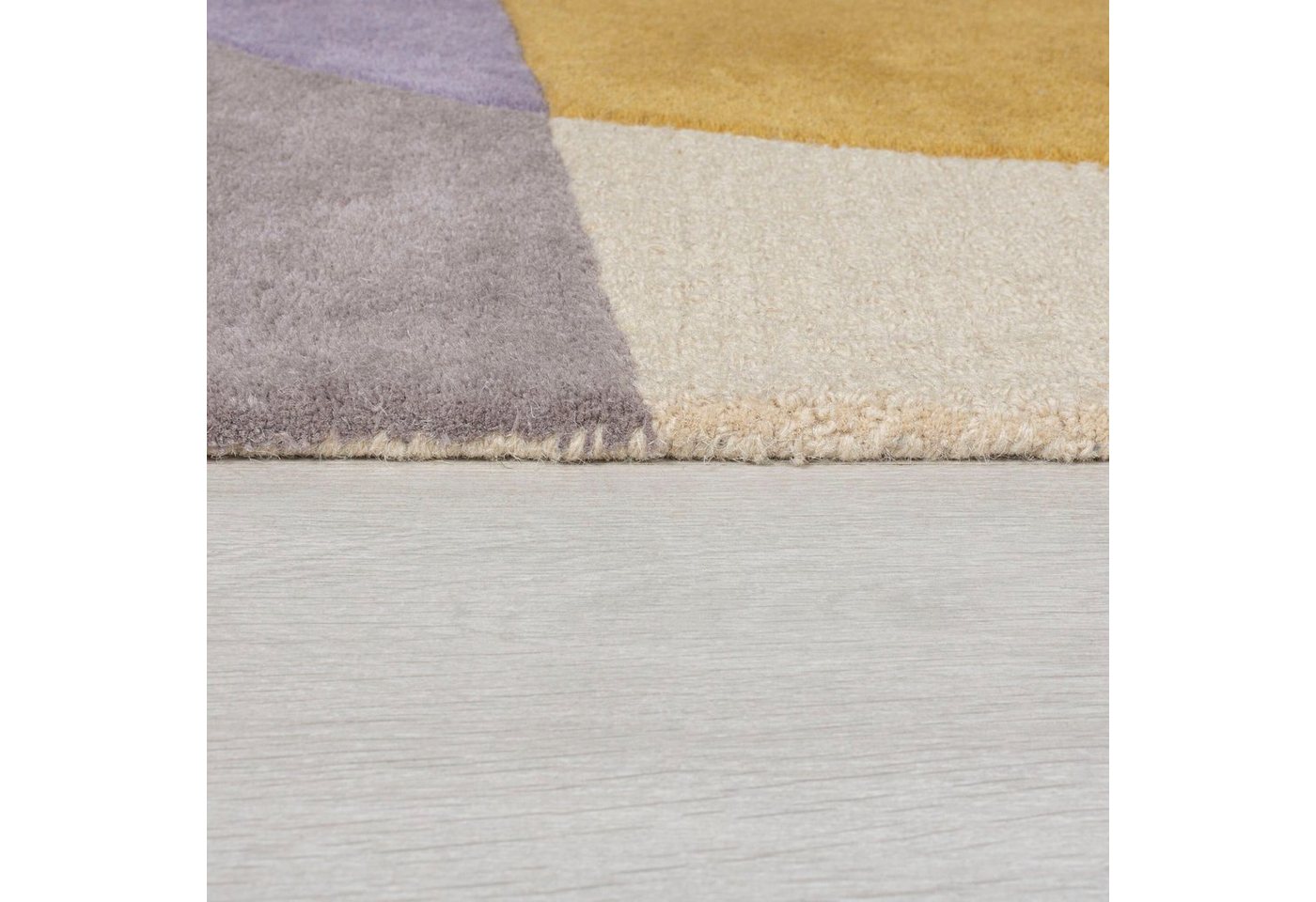 FLAIR RUGS Wollteppich Glow, gemustert & modern, rechteckig, Höhe: 8 mm, fußbodenheizungsgeeignet, mit Hoch-Tief-Effekt – Bild 4 von 5