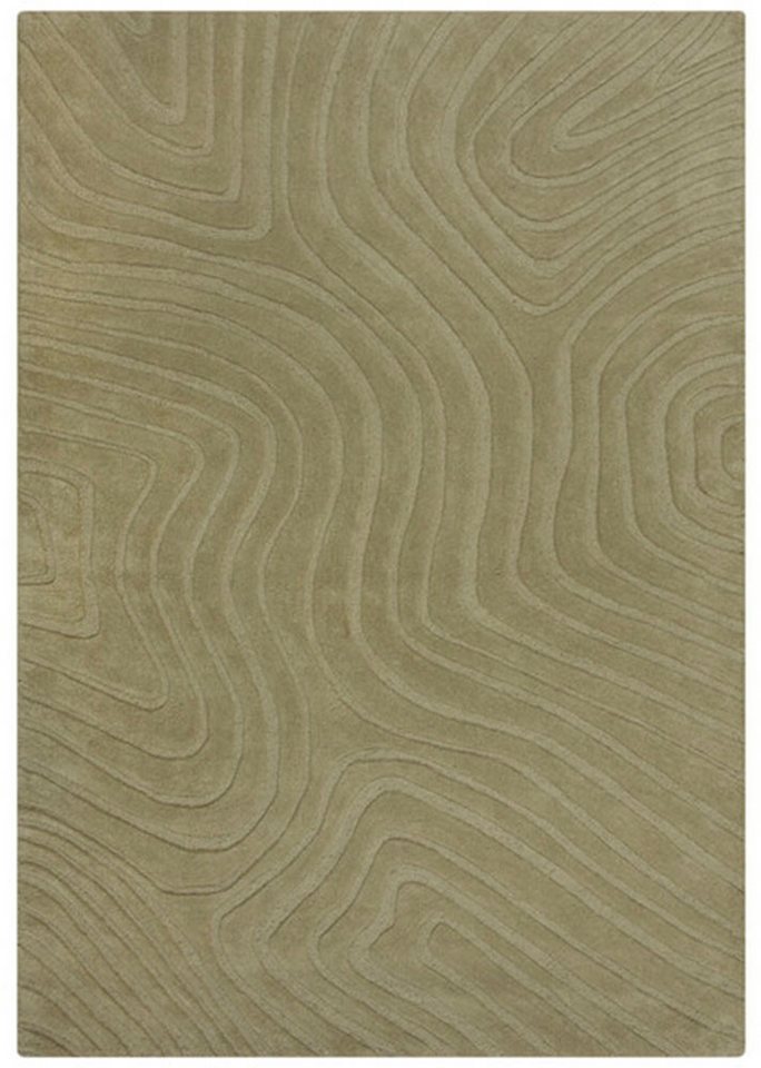 FLAIR RUGS Wollteppich Mesmerise, abstrakt, rechteckig, Höhe: 14 mm, Wollteppich mit Hoch-Tief Effekt – Bild 2 von 5
