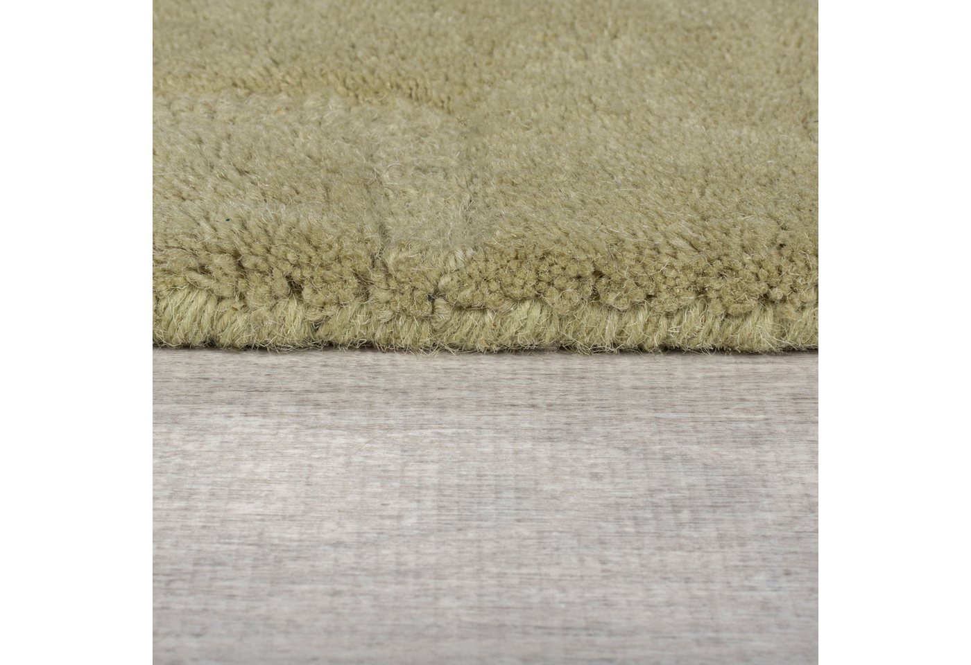 FLAIR RUGS Wollteppich Mesmerise, abstrakt, rechteckig, Höhe: 14 mm, Wollteppich mit Hoch-Tief Effekt – Bild 4 von 5