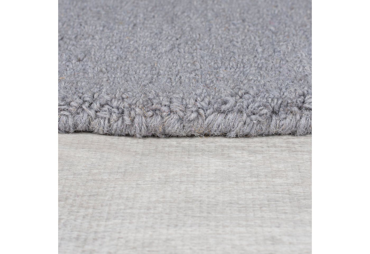 FLAIR RUGS Wollteppich Mia Ellipse, rechteckig, Höhe: 12 mm, mit gebogenem Zuschnitt – Bild 4 von 5