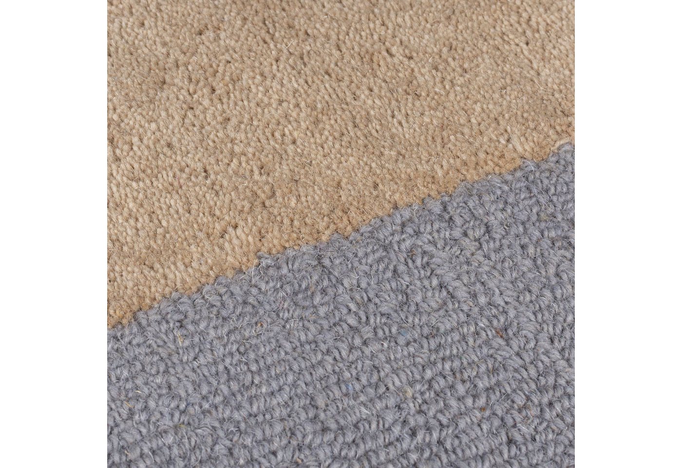 FLAIR RUGS Wollteppich Mia Ellipse, rechteckig, Höhe: 12 mm, mit gebogenem Zuschnitt – Bild 5 von 5