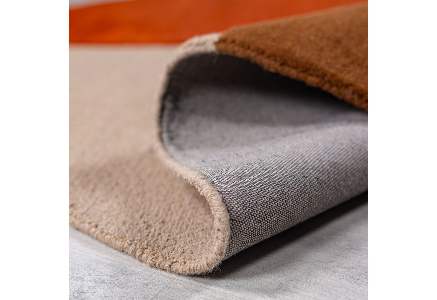 FLAIR RUGS Wollteppich Mia Segment, rund, Höhe: 12 mm, Kreisförmig im Retro-Design – Bild 3 von 5