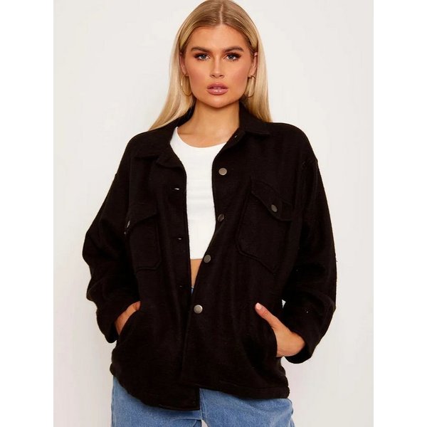 Worldclassca Flanellbluse Worldclassca Damen Oversized Hemd Hemdjacke einfarbig Holzfällerhemd Langarmhemd mit Brusttaschen Hemdbluse Bluse Shirt Designer S-L