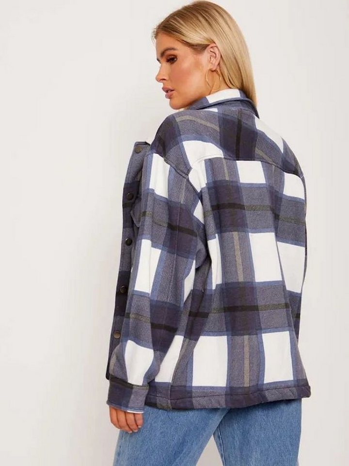 Worldclassca Flanellbluse Worldclassca Oversized Karo Hemd Hemdjacke Kariert Holzfällerhemd Neue Kollektion - Stilvolle und gemütliche Mode für Damen – Bild 2 von 3