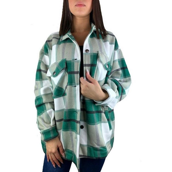 Worldclassca Flanellhemd Worldclassca Oversized Karo Hemd Hemdjacke Kariert Holzfällerhemd Neue Kollektion - Stilvolle und gemütliche Mode für Damen