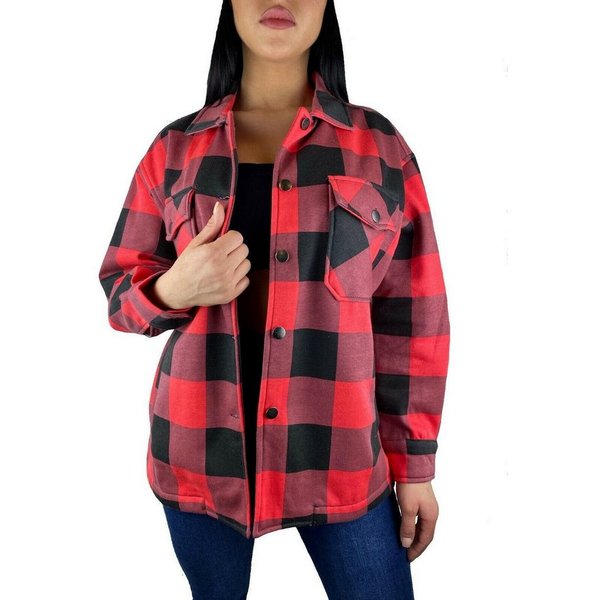 Worldclassca Flanellhemd Worldclassca Oversized Karo Hemd Hemdjacke Kariert Holzfällerhemd Neue Kollektion - Stilvolle und gemütliche Mode für Damen