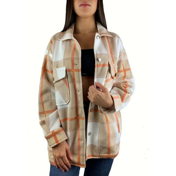 Worldclassca Flanellhemd Worldclassca Oversized Karo Hemd Hemdjacke Kariert Holzfällerhemd Neue Kollektion - Stilvolle und gemütliche Mode für Damen