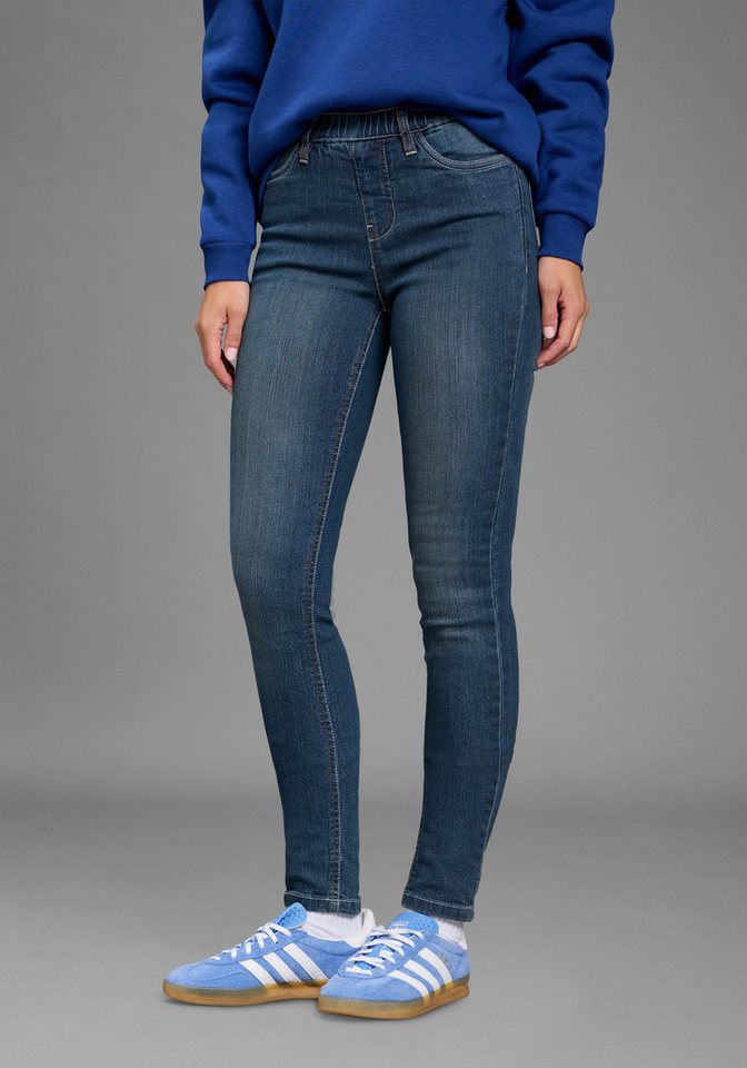 Flashlights Jeansjeggings (Packung, 2er-Pack) enge Passform, Röhrenjeans, Used-Look-Waschung, hohe Leibhöhe – Bild 2 von 5