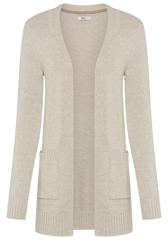 Flashlights Strickjacke in melierter Optik, elastisches Material mit aufgesetzten Taschen – Bild 5 von 5