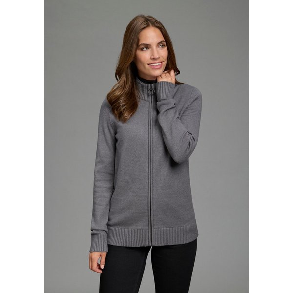 Flashlights Strickjacke mit Reißverschluss, figurumspielende Passform aus weicher Viskosemischung, mit Stehkragen