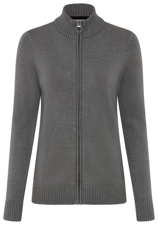Flashlights Strickjacke mit Reißverschluss, figurumspielende Passform aus weicher Viskosemischung, mit Stehkragen – Bild 5 von 5
