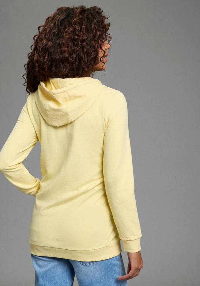 Flashlights Sweatjacke in langer Form mit Zipper – Bild 2 von 5