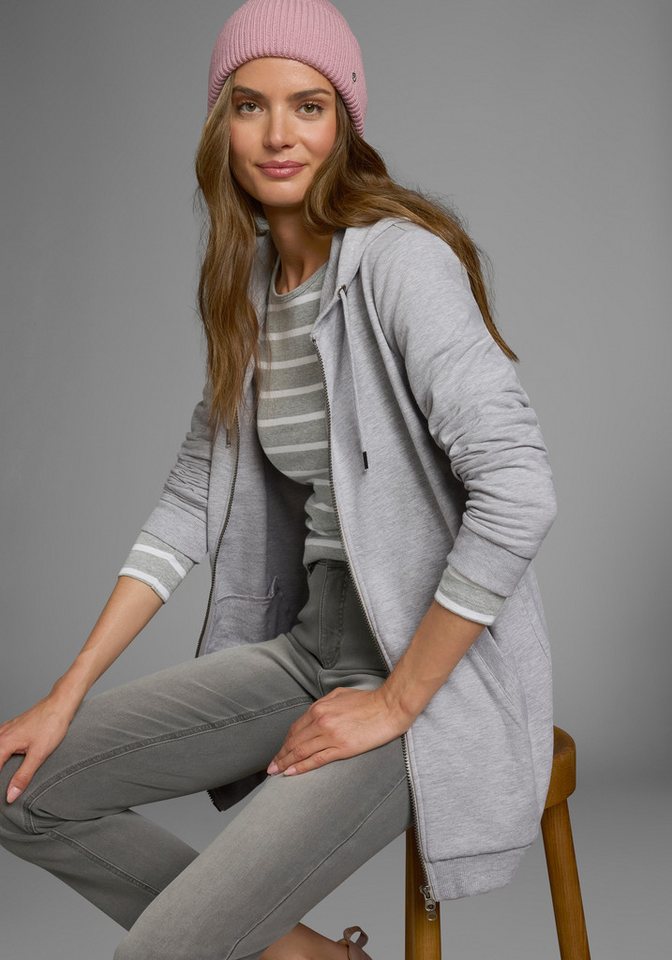 Flashlights Sweatjacke in langer Form mit Zipper – Bild 3 von 5